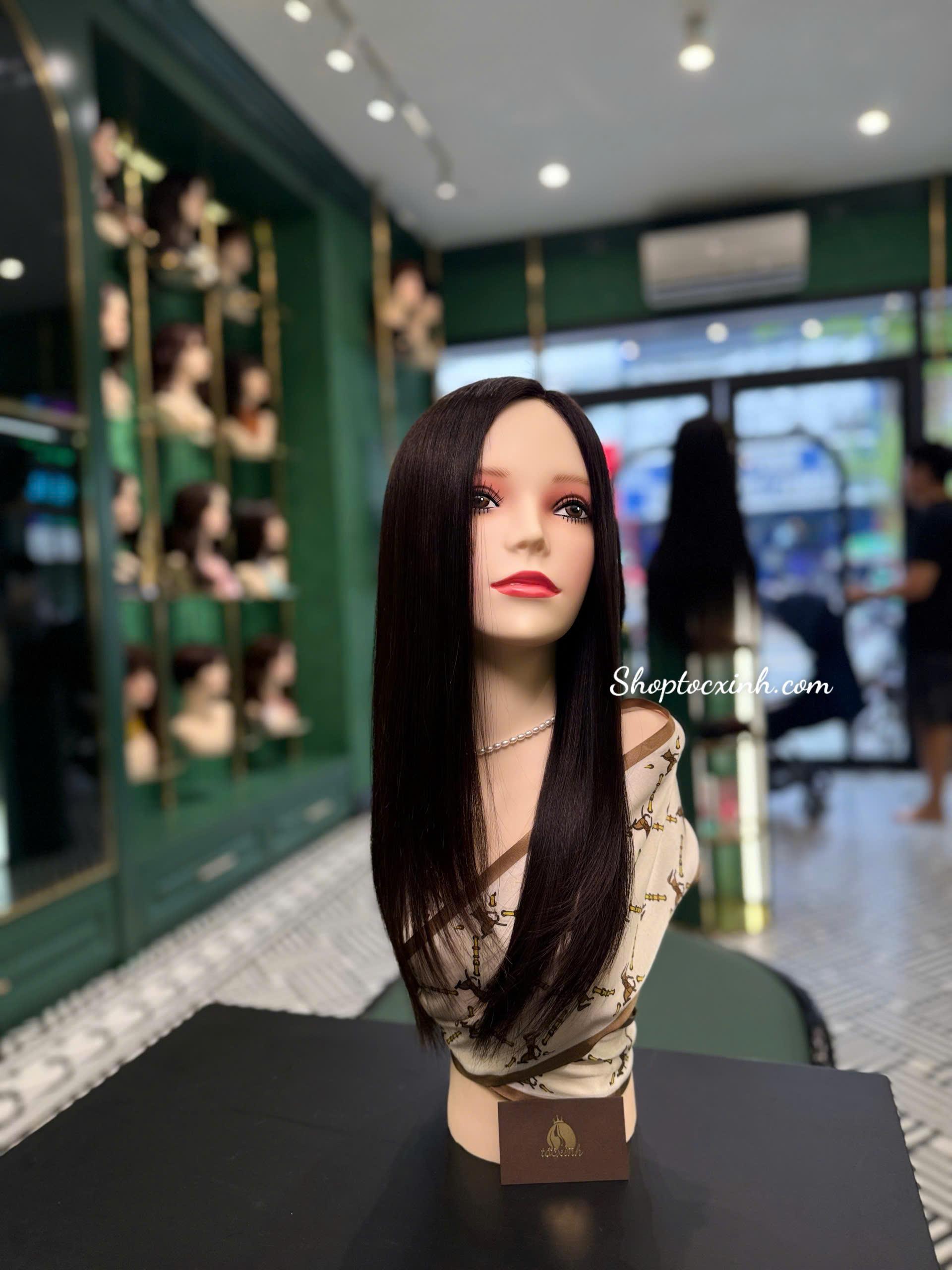 TÓC GIẢ NGUYÊN ĐẦU NỮ DÀI 60CM LÀM BẰNG TÓC THẬT